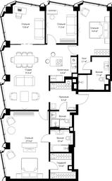 4-BD Apartment Sale, 132.6 sq. m. at Symphony 34, 2nd Khutorskaya Street, 38А, Moscow, Russia #3 4-BD Apartment Sale, 132.6 sq. m. at Symphony 34, 2nd Khutorskaya Street, 38А, Moscow, Russia #3