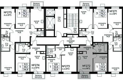 Apartment Sale, 34.6平方米 at Tsvetochnye Poliany, kvartal № 23, Filimonkovskoye Municipal Formation, Moscow, Russia #2