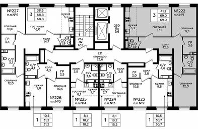 2-BD Apartment Sale, 68.8 sq. m. at Eko Bunino, prospekt Kuprina, 34к1, Sosenskoye Settlement, Moscow, Russia #3 2-BD Apartment Sale, 68.8 sq. m. at Eko Bunino, prospekt Kuprina, 34к1, Sosenskoye Settlement, Moscow, Russia #3