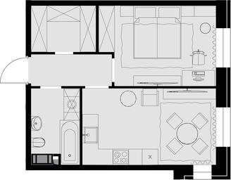 1-BD Apartment Sale, 40.5 sq. m. at Teatralnyi Kvartal, Rotmistrova Street, 2, Moscow, Russia #4