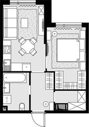 1-BD Apartment Sale, 39.5 sq. m. at Malevich, Otradnaya Street, 8, Moscow, Russia #3 1-BD Apartment Sale, 39.5 sq. m. at Malevich, Otradnaya Street, 8, Moscow, Russia #3