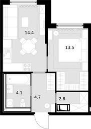 1-BD Apartment Sale, 39.5 sq. m. at Malevich, Otradnaya Street, 8, Moscow, Russia #2 1-BD Apartment Sale, 39.5 sq. m. at Malevich, Otradnaya Street, 8, Moscow, Russia #2