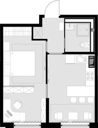 1-BD Apartment Sale, 38.2平方米 at Malevich, Otradnaya Street, 8, Moscow, Russia #3