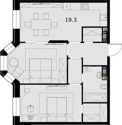 2-BD Apartment Sale, 65.9平方米 at Teatralnyi Kvartal, Rotmistrova Street, 2, Moscow, Russia #2