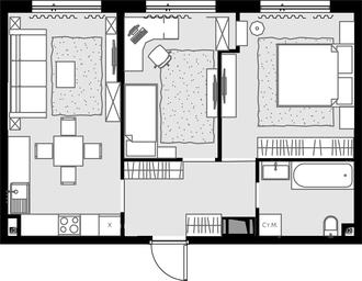 2-BD Apartment Sale, 52.7平方米 at Malevich, Otradnaya Street, 8, Moscow, Russia #3 2-BD Apartment Sale, 52.7平方米 at Malevich, Otradnaya Street, 8, Moscow, Russia #3