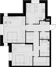 Продажа 2-комн. квартиры, 77,6 м² в ЖК «Театральный квартал», улица Ротмистрова, 2, Москва, Россия #2 Продажа 2-комн. квартиры, 77,6 м² в ЖК «Театральный квартал», улица Ротмистрова, 2, Москва, Россия #2