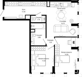 2-BD Apartment Sale, 65.62平方米 at Mod, 4th Maryinoy Roschi Street, 12с9, Moscow, Russia #3 2-BD Apartment Sale, 65.62平方米 at Mod, 4th Maryinoy Roschi Street, 12с9, Moscow, Russia #3