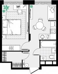 Apartment Sale, 34.44 sq. m. at Novograd Pavlino, Kosinskoye shosse, 2, Novoye Pavlino Microdistrict, Balashikha, Moscow Region, Russia #4