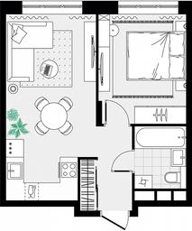 1-BD Apartment Sale, 37.12平方米 at Novograd Pavlino, Kosinskoye shosse, 2, Novoye Pavlino Microdistrict, Balashikha, Moscow Region, Russia #4