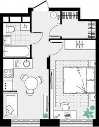 Apartment Sale, 34.43平方米 at Novograd Pavlino, Kosinskoye shosse, 2, Novoye Pavlino Microdistrict, Balashikha, Moscow Region, Russia #4