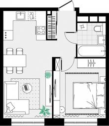 1-BD Apartment Sale, 39.14 sq. m. at Novograd Pavlino, Kosinskoye shosse, 2, Novoye Pavlino Microdistrict, Balashikha, Moscow Region, Russia #4