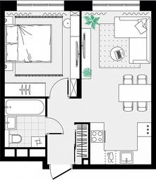 1-BD Apartment Sale, 39.16 sq. m. at Novograd Pavlino, Kosinskoye shosse, 2, Novoye Pavlino Microdistrict, Balashikha, Moscow Region, Russia #4