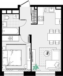 1-BD Apartment Sale, 37.67 sq. m. at Novograd Pavlino, Kosinskoye shosse, 2, Novoye Pavlino Microdistrict, Balashikha, Moscow Region, Russia #4