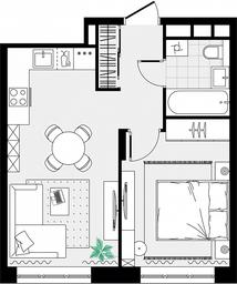 1-BD Apartment Sale, 37.01 sq. m. at Novograd Pavlino, Kosinskoye shosse, 2, Novoye Pavlino Microdistrict, Balashikha, Moscow Region, Russia #4