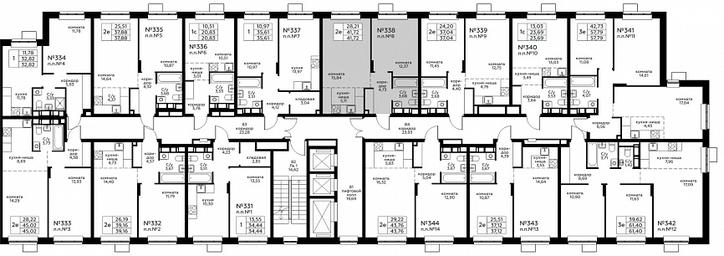 1-BD Apartment Sale, 41.73 sq. m. at Novograd Pavlino, Kosinskoye shosse, 2, Novoye Pavlino Microdistrict, Balashikha, Moscow Region, Russia #2