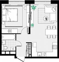 1-BD Apartment Sale, 43.77平方米 at Novograd Pavlino, Kosinskoye shosse, 2, Novoye Pavlino Microdistrict, Balashikha, Moscow Region, Russia #4