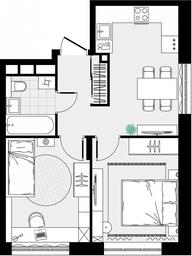1-BD Apartment Sale, 42.71平方米 at Novograd Pavlino, Kosinskoye shosse, 2, Novoye Pavlino Microdistrict, Balashikha, Moscow Region, Russia #4