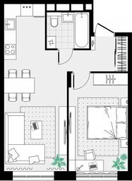 1-BD Apartment Sale, 45.02平方米 at Novograd Pavlino, Kosinskoye shosse, 2, Novoye Pavlino Microdistrict, Balashikha, Moscow Region, Russia #4