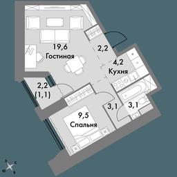 2-BD Apartment Sale, 42.8 sq. m. at Arkhitektor, Akademika Volgina Street, 2Д, Moscow, Russia #3 2-BD Apartment Sale, 42.8 sq. m. at Arkhitektor, Akademika Volgina Street, 2Д, Moscow, Russia #3