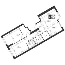 2-BD Apartment Sale, 69.5 sq. m. at Arkhitektor, Akademika Volgina Street, 2Д, Moscow, Russia #2 2-BD Apartment Sale, 69.5 sq. m. at Arkhitektor, Akademika Volgina Street, 2Д, Moscow, Russia #2