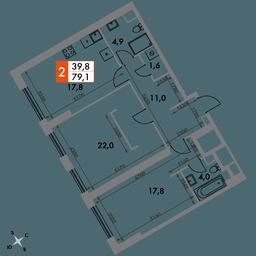 3-BD Apartment Sale, 79.1 sq. m. at Arkhitektor, Akademika Volgina Street, 2Д, Moscow, Russia #4