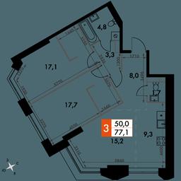 3-BD Apartment Sale, 77.1平方米 at Arkhitektor, Akademika Volgina Street, 2Д, Moscow, Russia #3 3-BD Apartment Sale, 77.1平方米 at Arkhitektor, Akademika Volgina Street, 2Д, Moscow, Russia #3
