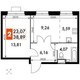 2-BD Apartment Sale, 38.89 sq. m. at Dvizhenie. Govorovo, Центральная улица, 47, деревня Говорово, поселение Московский, Москва, Россия #2 2-BD Apartment Sale, 38.89 sq. m. at Dvizhenie. Govorovo, Центральная улица, 47, деревня Говорово, поселение Московский, Москва, Россия #2