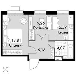 2-BD Apartment Sale, 38.89 sq. m. at Dvizhenie. Govorovo, Центральная улица, 47, деревня Говорово, поселение Московский, Москва, Россия #3 2-BD Apartment Sale, 38.89 sq. m. at Dvizhenie. Govorovo, Центральная улица, 47, деревня Говорово, поселение Московский, Москва, Россия #3