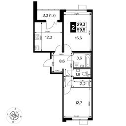 2-BD Apartment Sale, 59.5平方米 at Pervyi Lermontovskiy, zhiloy kompleks 1-y Lermontovskiy, Lyubertsy, Moscow Region, Russia #2 2-BD Apartment Sale, 59.5平方米 at Pervyi Lermontovskiy, zhiloy kompleks 1-y Lermontovskiy, Lyubertsy, Moscow Region, Russia #2