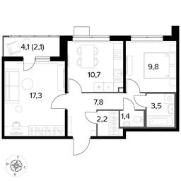 2-BD Apartment Sale, 54.7 sq. m. at Pervyi Lermontovskiy, zhiloy kompleks 1-y Lermontovskiy, Lyubertsy, Moscow Region, Russia #3 2-BD Apartment Sale, 54.7 sq. m. at Pervyi Lermontovskiy, zhiloy kompleks 1-y Lermontovskiy, Lyubertsy, Moscow Region, Russia #3