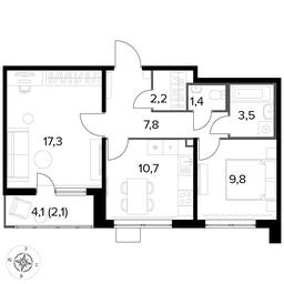 2-BD Apartment Sale, 54.7 sq. m. at Pervyi Lermontovskiy, zhiloy kompleks 1-y Lermontovskiy, Lyubertsy, Moscow Region, Russia #3 2-BD Apartment Sale, 54.7 sq. m. at Pervyi Lermontovskiy, zhiloy kompleks 1-y Lermontovskiy, Lyubertsy, Moscow Region, Russia #3