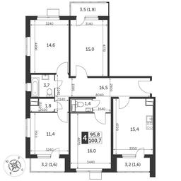 4-BD Apartment Sale, 100.9平方米 at Pervyi Lermontovskiy, zhiloy kompleks 1-y Lermontovskiy, Lyubertsy, Moscow Region, Russia #2 4-BD Apartment Sale, 100.9平方米 at Pervyi Lermontovskiy, zhiloy kompleks 1-y Lermontovskiy, Lyubertsy, Moscow Region, Russia #2