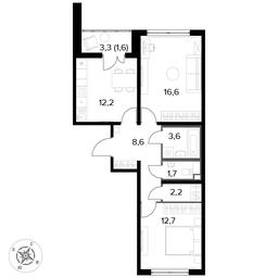 2-BD Apartment Sale, 59.5 sq. m. at Yzhnaya Bitsa, Yuzhnaya Bitsa Residential Complex, posyolok Bittsa, Leninskiy City District, Moscow Region, Russia #3 2-BD Apartment Sale, 59.5 sq. m. at Yzhnaya Bitsa, Yuzhnaya Bitsa Residential Complex, posyolok Bittsa, Leninskiy City District, Moscow Region, Russia #3