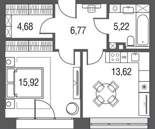 1-BD Apartment Sale, 47.4 sq. m. at AFI Park Voroncovskiy, Akademika Chelomeya Street, 7Ас2, Moscow, Russia #2