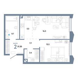 1-BD Apartment Sale, 51.6 sq. m. at Strana.Ozernaya, Ozyornaya Street, 42с7, Moscow, Russia #3 1-BD Apartment Sale, 51.6 sq. m. at Strana.Ozernaya, Ozyornaya Street, 42с7, Moscow, Russia #3