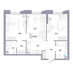 2-BD Apartment Sale, 60.2平方米 at Strana.Ozernaya, Ozyornaya Street, 42с7, Moscow, Russia #2 2-BD Apartment Sale, 60.2平方米 at Strana.Ozernaya, Ozyornaya Street, 42с7, Moscow, Russia #2