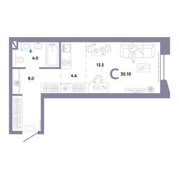 Apartment Sale, 30.6平方米 at Strana.Ozernaya, Ozyornaya Street, 42с7, Moscow, Russia #2 Apartment Sale, 30.6平方米 at Strana.Ozernaya, Ozyornaya Street, 42с7, Moscow, Russia #2