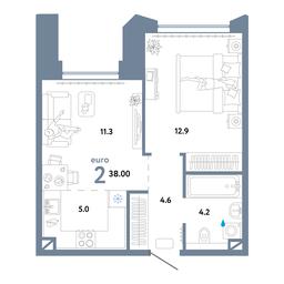 1-BD Apartment Sale, 38 sq. m. at Strana.Ozernaya, Ozyornaya Street, 42с7, Moscow, Russia #2