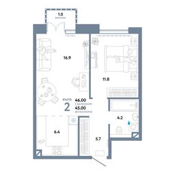 1-BD Apartment Sale, 46 sq. m. at Strana.Ozernaya, Ozyornaya Street, 42с7, Moscow, Russia #3 1-BD Apartment Sale, 46 sq. m. at Strana.Ozernaya, Ozyornaya Street, 42с7, Moscow, Russia #3