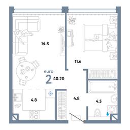 1-BD Apartment Sale, 40.2 sq. m. at Strana.Ozernaya, Ozyornaya Street, 42с7, Moscow, Russia #2 1-BD Apartment Sale, 40.2 sq. m. at Strana.Ozernaya, Ozyornaya Street, 42с7, Moscow, Russia #2