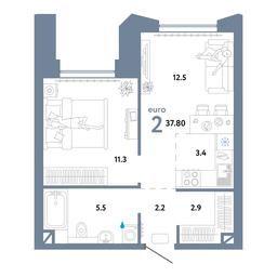 1-BD Apartment Sale, 37.8平方米 at Strana.Ozernaya, Ozyornaya Street, 42с7, Moscow, Russia #2 1-BD Apartment Sale, 37.8平方米 at Strana.Ozernaya, Ozyornaya Street, 42с7, Moscow, Russia #2