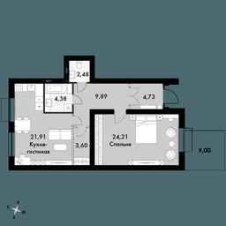 2-BD Apartment Sale, 73.1平方米 at Zhavoronki Club, zhiloy kompleks Akkord Smart-kvartal, Mitkino Village, Odintsovskiy City District, Moscow Region, Russia #3 2-BD Apartment Sale, 73.1平方米 at Zhavoronki Club, zhiloy kompleks Akkord Smart-kvartal, Mitkino Village, Odintsovskiy City District, Moscow Region, Russia #3