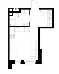 Apartment Sale, 24 sq. m. at Pervyi Moskovskiy, ulitsa Bianki, 1, Moskovskiy, Moscow, Russia #2