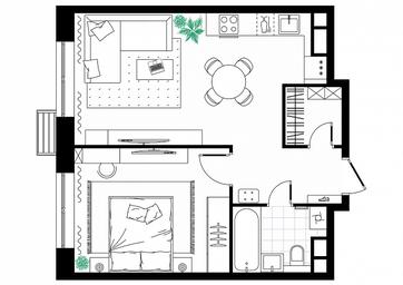 1-BD Apartment Sale, 45.2平方米 at MirrorZdanie, Oktyabrskaya Street, 98, Moscow, Russia #3 1-BD Apartment Sale, 45.2平方米 at MirrorZdanie, Oktyabrskaya Street, 98, Moscow, Russia #3