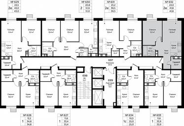 1-BD Apartment Sale, 41.8 sq. m. at Eko Bunino, prospekt Kuprina, 34к1, Sosenskoye Settlement, Moscow, Russia #2