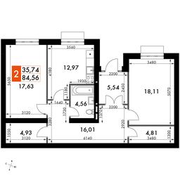 1-BD Apartment Sale, 39.5平方米 at Zhavoronki Club, zhiloy kompleks Akkord Smart-kvartal, Mitkino Village, Odintsovskiy City District, Moscow Region, Russia #2 1-BD Apartment Sale, 39.5平方米 at Zhavoronki Club, zhiloy kompleks Akkord Smart-kvartal, Mitkino Village, Odintsovskiy City District, Moscow Region, Russia #2