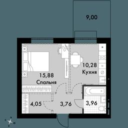 1-BD Apartment Sale, 39.5平方米 at Zhavoronki Club, zhiloy kompleks Akkord Smart-kvartal, Mitkino Village, Odintsovskiy City District, Moscow Region, Russia #3 1-BD Apartment Sale, 39.5平方米 at Zhavoronki Club, zhiloy kompleks Akkord Smart-kvartal, Mitkino Village, Odintsovskiy City District, Moscow Region, Russia #3