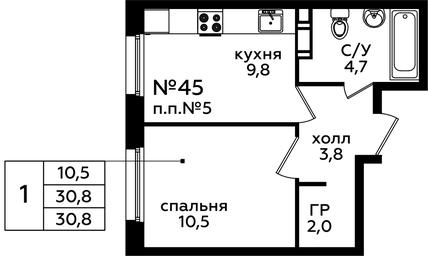 Apartment Sale, 30.8平方米 at Eko Bunino, prospekt Kuprina, 34к1, Sosenskoye Settlement, Moscow, Russia #2 Apartment Sale, 30.8平方米 at Eko Bunino, prospekt Kuprina, 34к1, Sosenskoye Settlement, Moscow, Russia #2