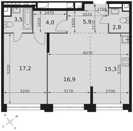2-BD Apartment Sale, 65.6 sq. m. at Sydney City, Shenogina Street, 2, Moscow, Russia #4