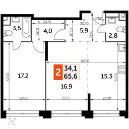 2-BD Apartment Sale, 65.6 sq. m. at Sydney City, Shenogina Street, 2, Moscow, Russia #2 2-BD Apartment Sale, 65.6 sq. m. at Sydney City, Shenogina Street, 2, Moscow, Russia #2